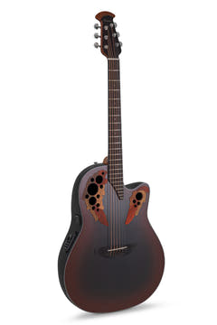 Ovation E-Acoustic chitarre Celebrity Elite Mid Cutaway - Reverse Red Burst (CE44-RRB-G)