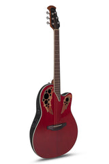Ovation E-Acoustic Guitar Celebrity Elite Super Shallow Cutaway - Ruby Red (CE48-RR-G)