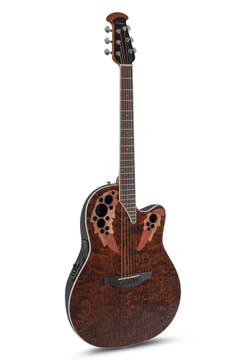 Ovation E-Acoustic chitarre Celebrity Elite Plus Super Shallow - Dark Tiger Eye (CE48P-TGE-G)