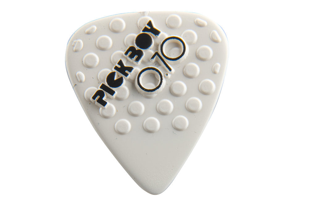 Pick Boy Ceramic Power plettri 0,70 mm, bianchi con rilievi, 12 pz.