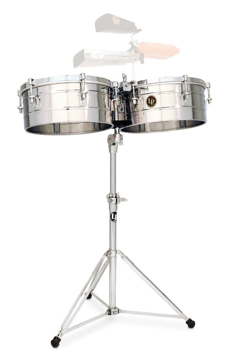 Latin Percussion timbales Tito Puente in acciaio inossidabile - 14"/15" (LP257-S)
