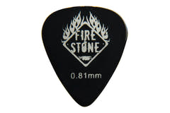 Fire & Stone Classic plettri in celluloide, 0,81 mm, nero, 12 pz.