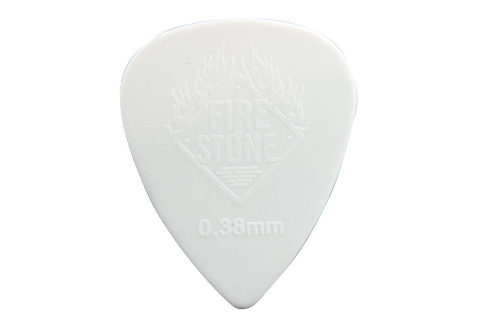 Fire & Stone Nylon plettri 0,38 mm, bianchi, 12 pz.