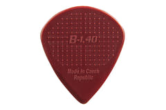 Plettri D-Grip Janicek Jazz B, 1,40 mm, rosso vino, 6 pz.
