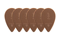 Plettri D-Grip Janicek Balkan, 0,90 mm, marroni, 6 pezzi