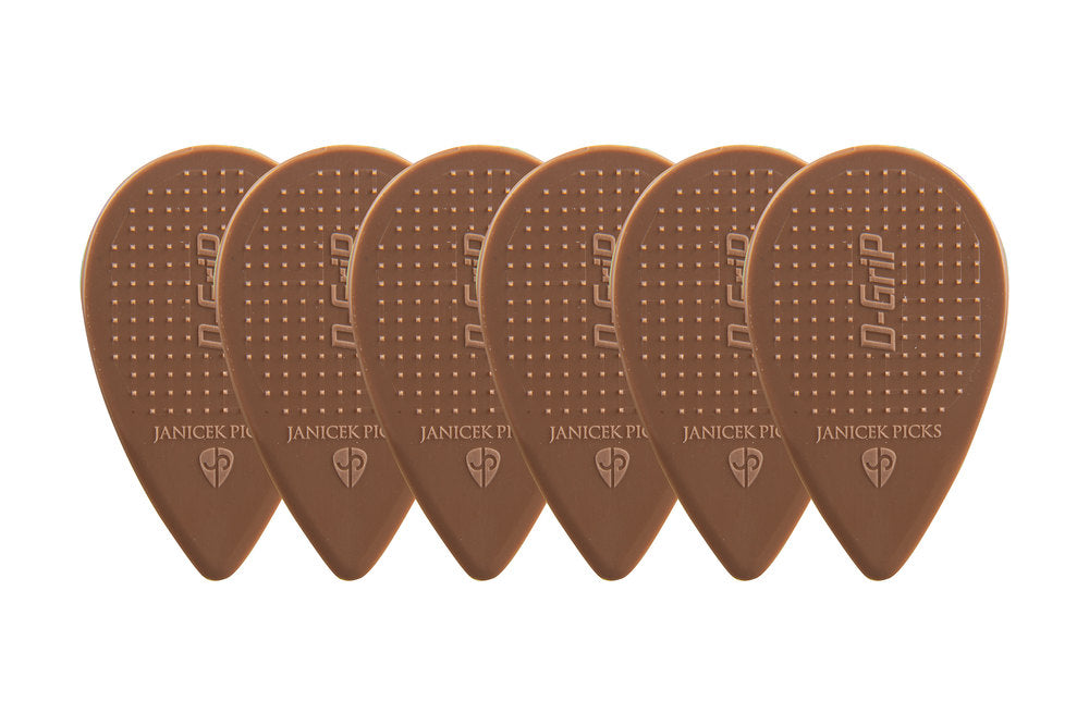 Plettri D-Grip Janicek Balkan, 0,90 mm, marroni, 6 pezzi