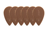Plettri D-Grip Janicek Balkan, 0,90 mm, marroni, 6 pezzi