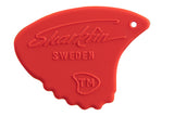 Shark Fin Relief plettri, 0,55 mm morbidi, rossi, 12 pezzi