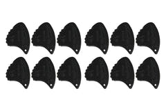 Shark Fin Relief plettri, 1,15 mm extra duri, neri, 12 pezzi
