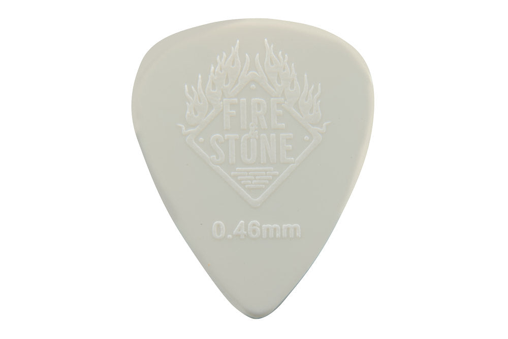 Fire & Stone plettri in nylon 0,46 mm, crema, 12 pz.