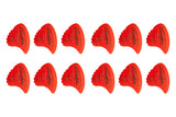 Plettri Shark Fin Goldprint, morbidi, rossi, 12 pz.