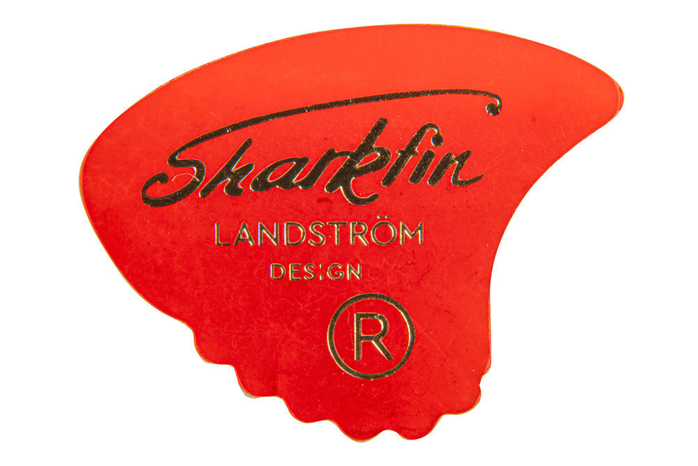 Plettri Shark Fin Goldprint, morbidi, rossi, 12 pz.