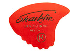 Plettri Shark Fin Goldprint, morbidi, rossi, 12 pz.