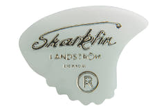 Shark Fin Goldprint plettri, medium, bianchi, 12 pz.