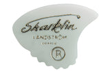 Shark Fin Goldprint plettri, medium, bianchi, 12 pz.