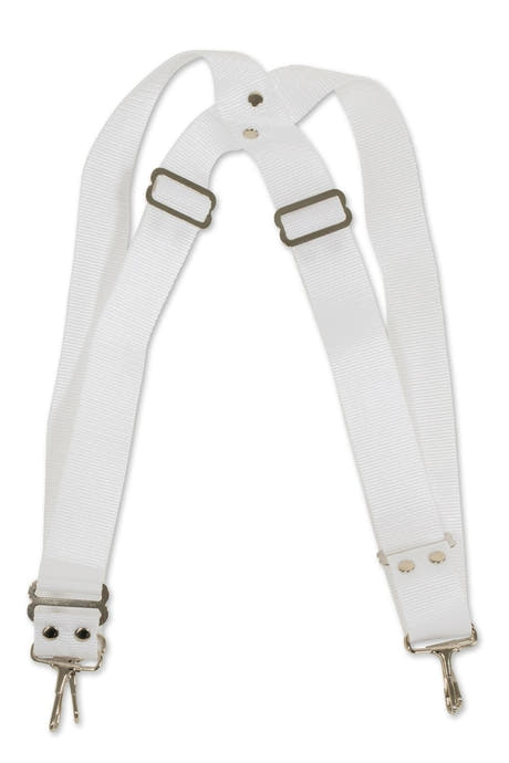 Basix tracolla per grancassa, larga 5 cm, nylon bianco