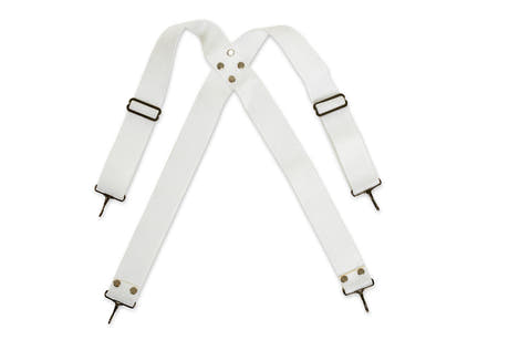 Basix tracolla per grancassa, larga 3 cm, nylon bianco