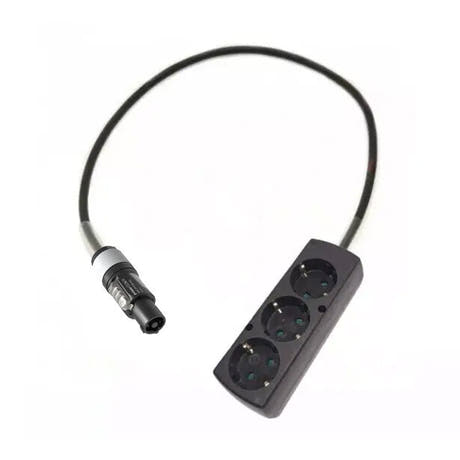 Adapter powerCON grå - Schuko 3 Stikdåse - 1 meter