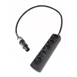Adapter powerCON grå - Schuko 5 Stikdåse - 1 meter