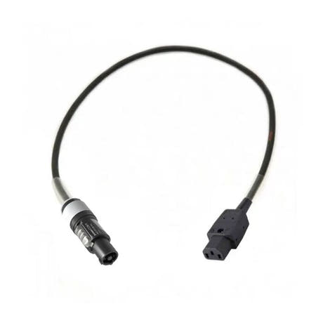 Adapter Powercon grå - IEC Hun 3P, 5 meter
