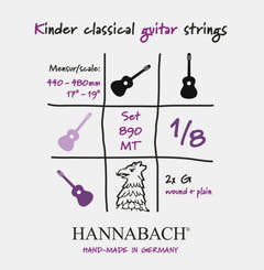 Hannabach Strings for classic guitar Serie 890 1/8 guitar for children Duel: 44-48 cm - Set di 2 corde G (890MT 1/8)