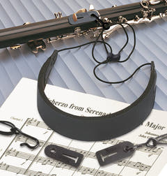 Tracolla per clarinetto Neotech C.E.O. Comfort standard, nera, da 40,6 a 50,8 cm