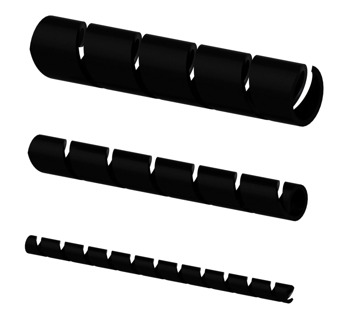 ProCab kabelsamler spiral Sort Ø=20mm 5m