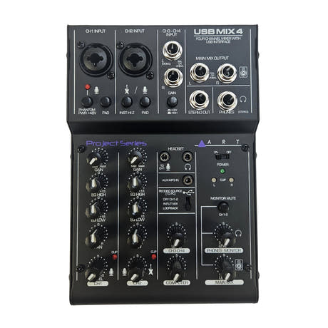 ART Mixer 4 kanaler med USB interface