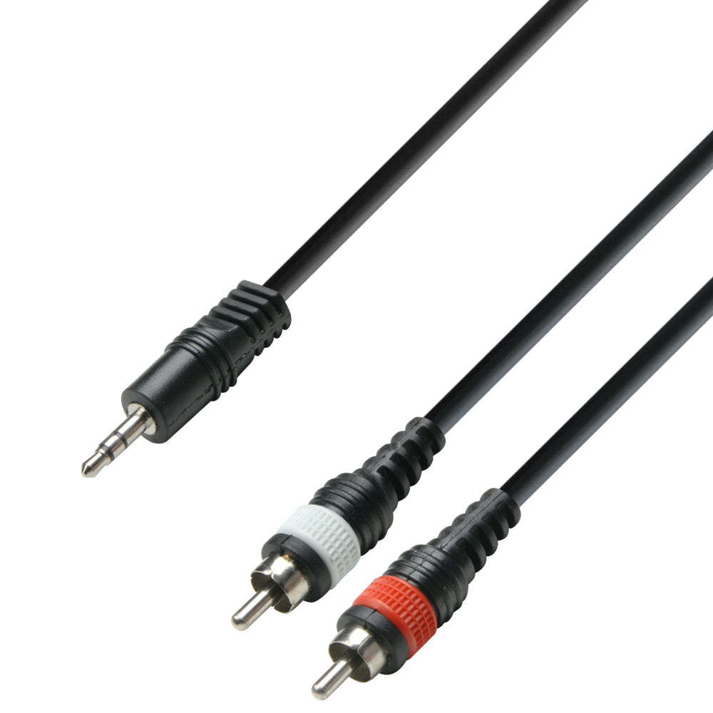 Adattatore Cavo 3,5mm Jack Stereo a 2 x RCA Phono (3 mtr)