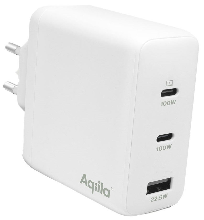Aqiila Chargebird W4 120W 2xUSB-C/USB-A Wallcharger