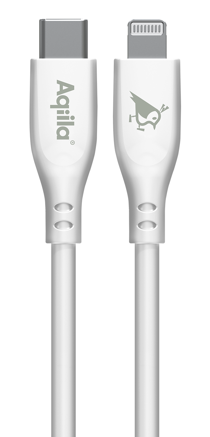 Aqiila Silicon USB-C/Lightni. 2.0 30W 2m Charging cable