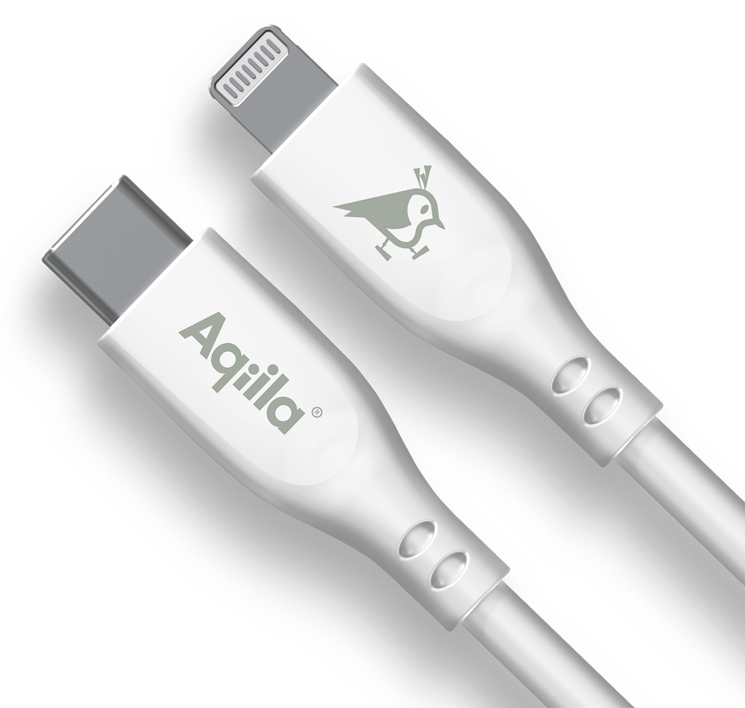 Aqiila Silicon USB-C/Lightni. 2.0 30W 2m Charging cable
