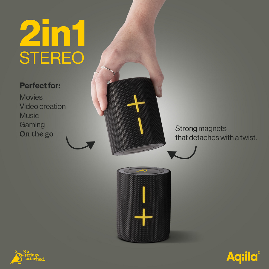 Aqiila Soundbird Duo 2-in-1 Portable Speaker