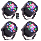 Partypack med 4 x 2-i-1 Diskolys