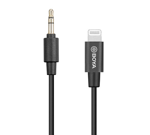 Boya cavo adattatore da minijack maschio 3,5 a lightning 15 cm