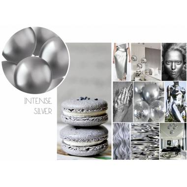 Palloncini 10 pz. (Argento Intenso, 33cm)
