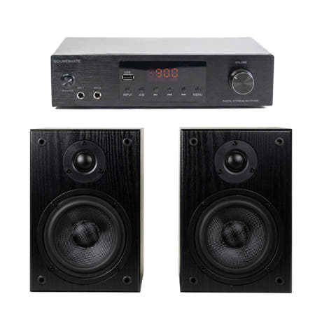 SoundMate HBS-05 Altoparlanti da scaffale & Amplificatore Bundle