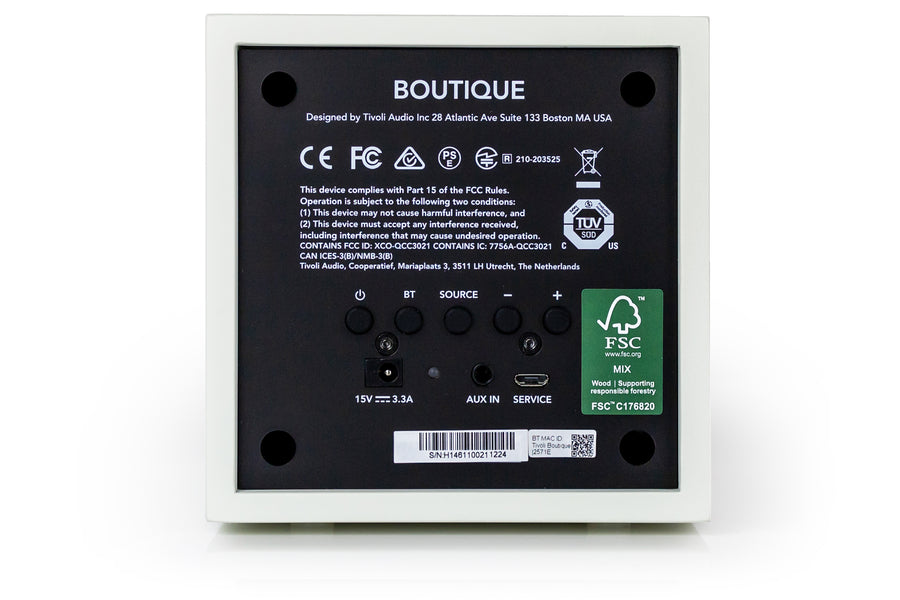 Altoparlante Bluetooth Boutigue Tivoli Audio, Bianco/Argento