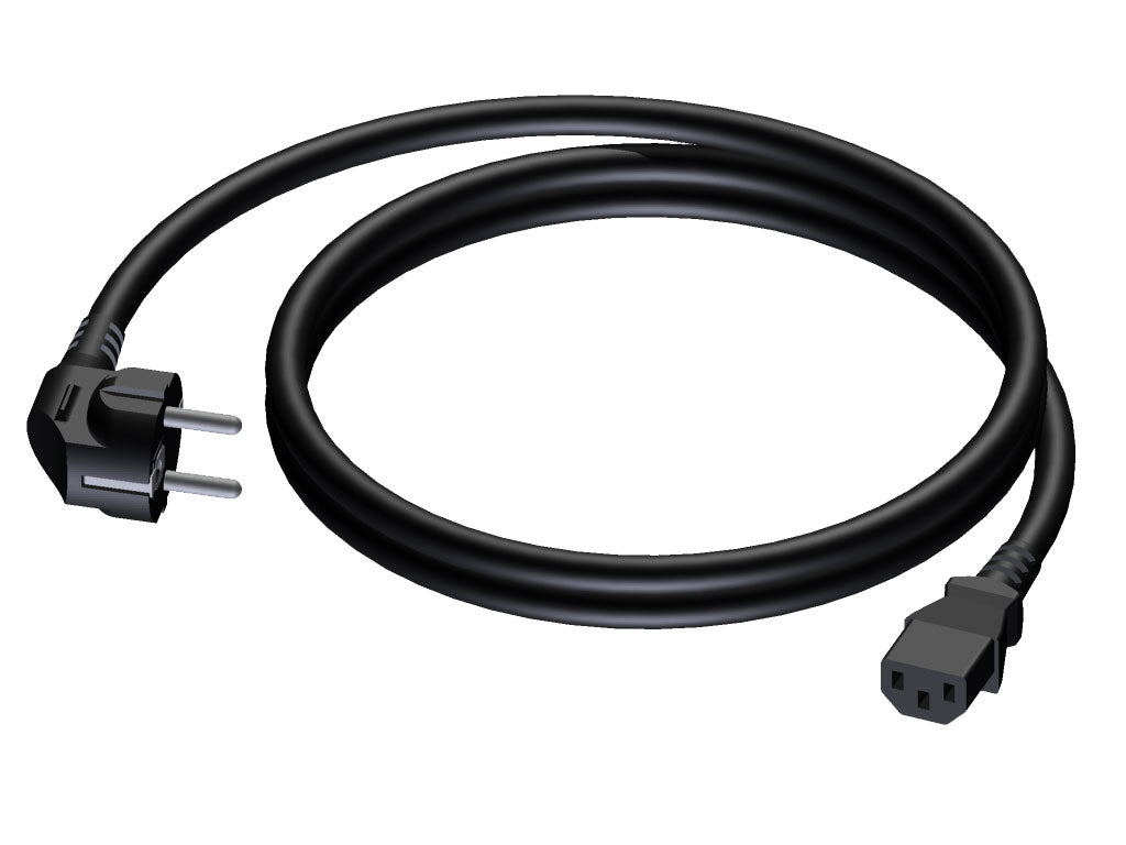 ProCab cavo di alimentazione 3x1,5 mm², femmina Euro>Schuko maschio, 5 m (Rubber)