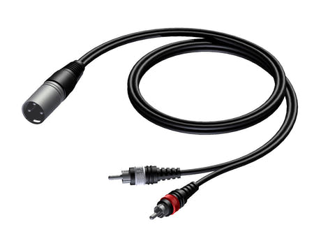ProCab cavo di segnale XLR maschio > 2 x RCA - 1,5 m