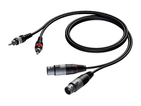 ProCab cavo di segnale 2 x XLR femmina > 2 x RCA - 1,5 m