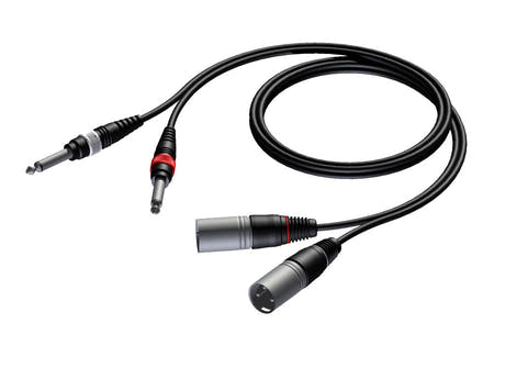ProCab cavo di segnale 2 x XLR femmina > 2 x Jack - 3 m