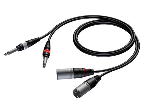 ProCab cavo di segnale 2 x XLR maschio > 2 x Jack - 3 m