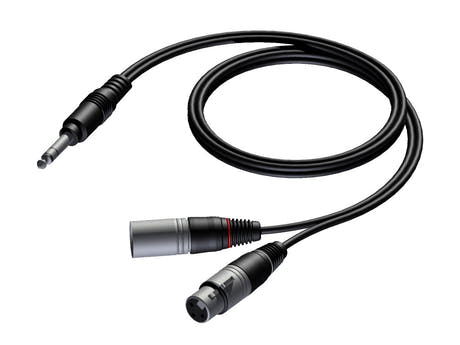 ProCab cavo insert XLR maschio e femmina > Jack stereo 3 metri