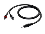 ProCab MiniJack 3,5 mm stereo > 2 x RCA - 3 meter