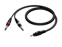 ProCab MiniJack stereo da 3,5 mm > 2 x Jack - 1,5 metri