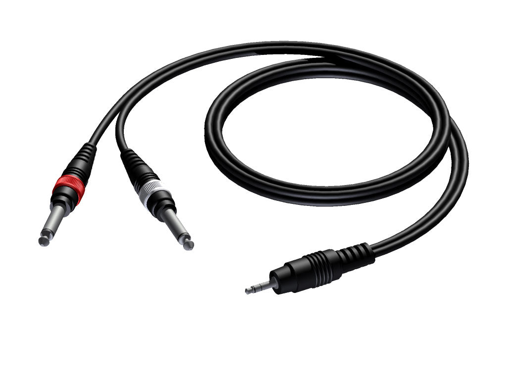 ProCab MiniJack stereo da 3,5 mm > 2 x Jack - 1,5 metri