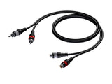 ProCab 2 x RCA hun > 2 x RCA han - signalkabel 1,5 m