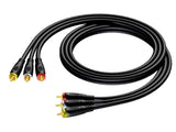 ProCab 3 x RCA han > 3 x RCA han 3 meter