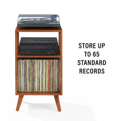 Crosley Asheville Small tavolino per Giradischi con spazio per dischi in vinile – Walnut